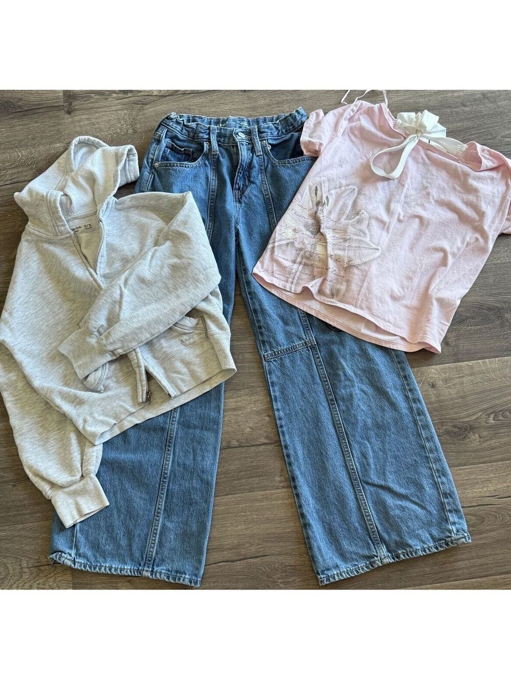 Girls Size 12-14, Styled Casual Outfit Bundle (3); Hollister/A&F